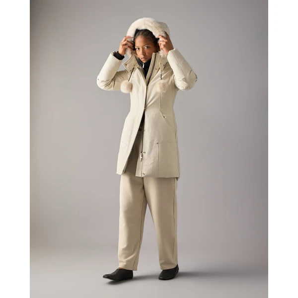 Moose Knuckles Original Stirling Down Parka in Alabaster | Coats | Luxury Shoes 