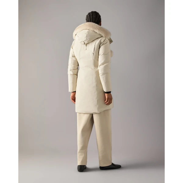 Moose Knuckles Original Stirling Down Parka in Alabaster | Coats | Luxury Shoes 