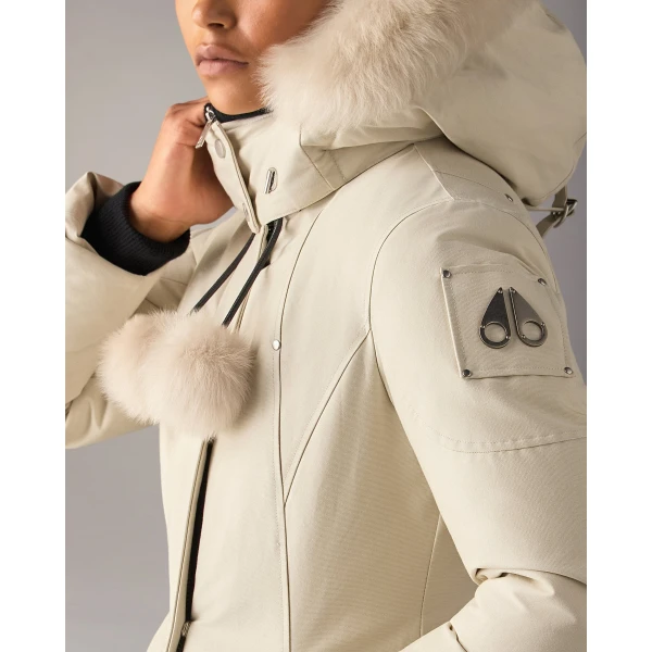 Moose Knuckles Original Stirling Down Parka in Alabaster | Coats | Luxury Shoes 