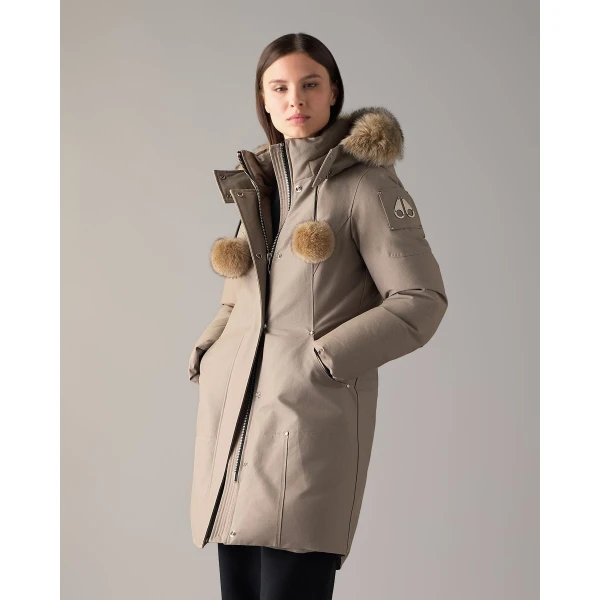 Moose Knuckles Original Stirling Down Parka in Ashen and Bronze | Coats | Luxury Shoes 
