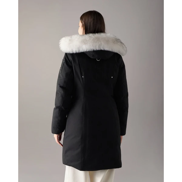Moose Knuckles Original Stirling Down Parka in Black and Natural | Coats | Luxury Shoes 