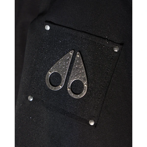 Moose Knuckles Original Stirling Down Parka in Black and Natural | Coats | Luxury Shoes 
