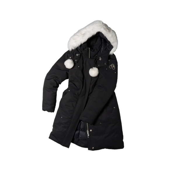Moose Knuckles Original Stirling Down Parka in Black and Natural | Luxury Shoes 