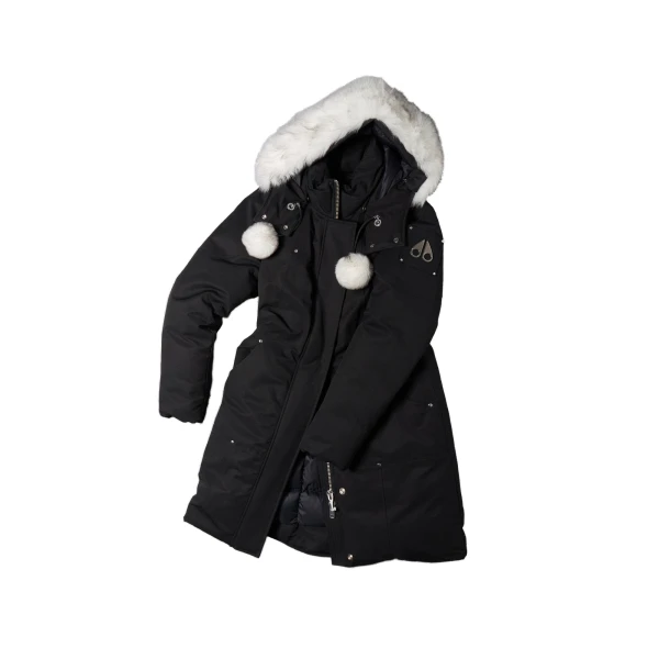 Moose Knuckles Original Stirling Down Parka in Black and Natural | Luxury Shoes 
