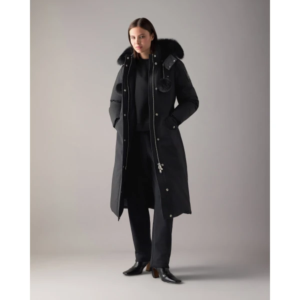 Moose Knuckles Original Stirling Long Down Parka in Black | Coats | Luxury Shoes 