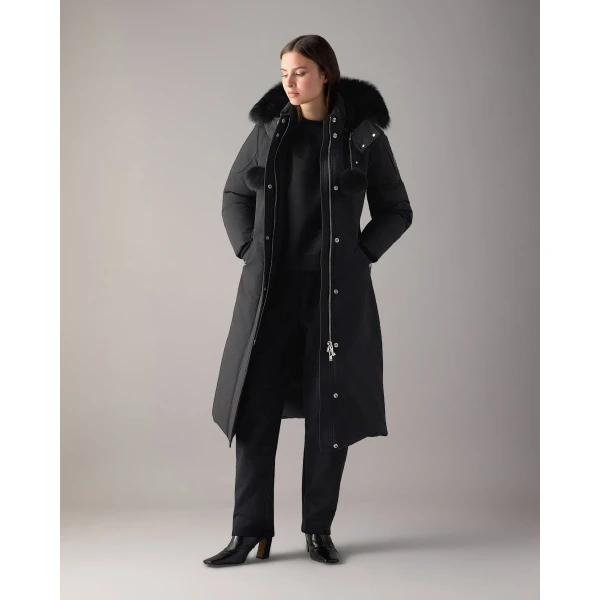 Moose Knuckles Original Stirling Long Down Parka in Black | Coats | Luxury Shoes 