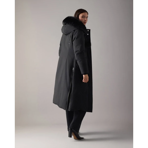 Moose Knuckles Original Stirling Long Down Parka in Black | Coats | Luxury Shoes 