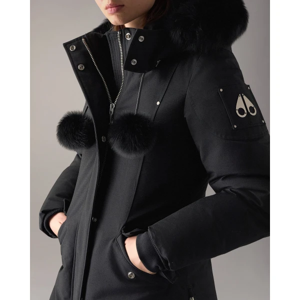 Moose Knuckles Original Stirling Long Down Parka in Black | Coats | Luxury Shoes 