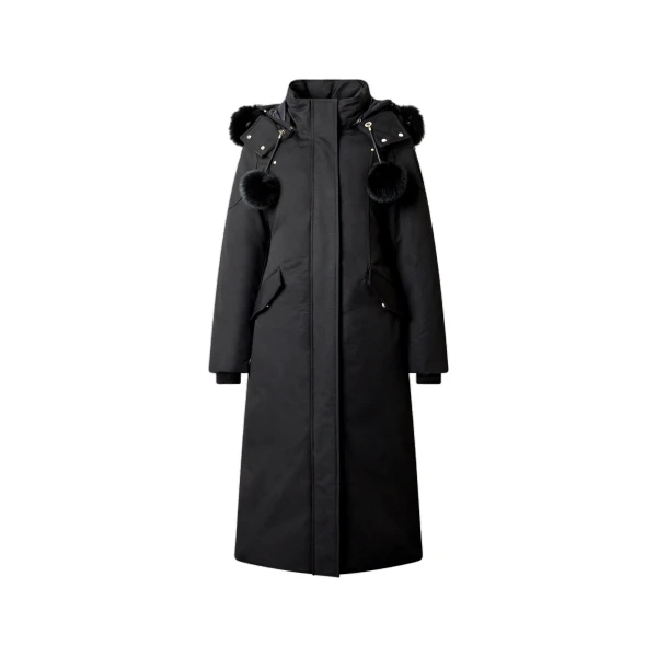 Moose Knuckles Original Stirling Long Down Parka in Black | Luxury Shoes 