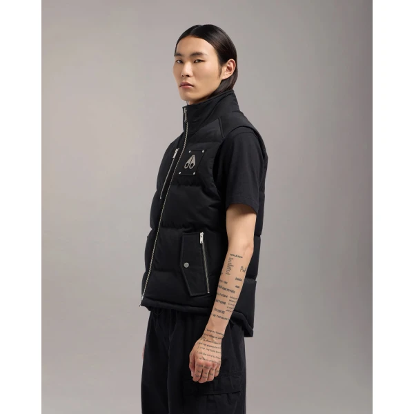 Moose Knuckles Original Westmount Down Vest in Black | Men Jackets | Luxury Shoes 