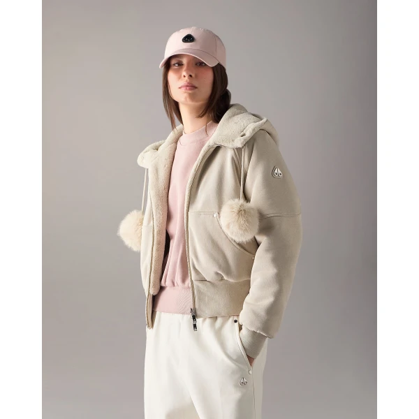 Moose Knuckles Oro Bunny Reversible Hoodie in Alabaster | Hoodies | Luxury Shoes 