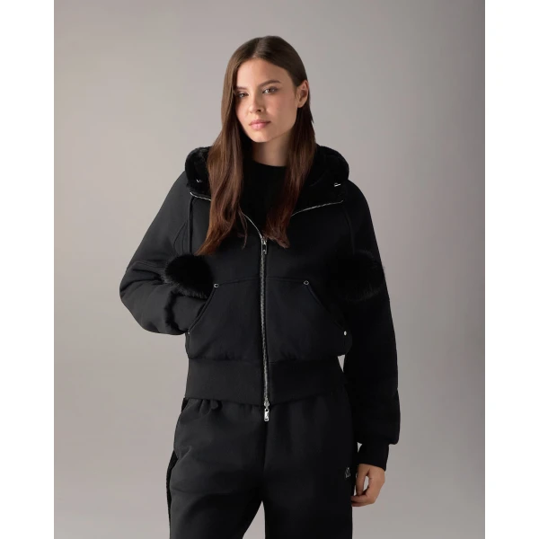 Moose Knuckles Oro Bunny Reversible Hoodie in Black | Hoodies | Luxury Shoes 