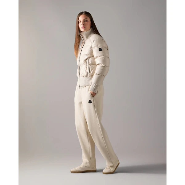 Moose Knuckles Queens Down Bomber in Alabaster | Jackets | Luxury Shoes 