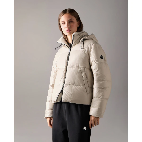 Moose Knuckles Queens Reversible Down Puffer in Alabaster | Jackets | Luxury Shoes 