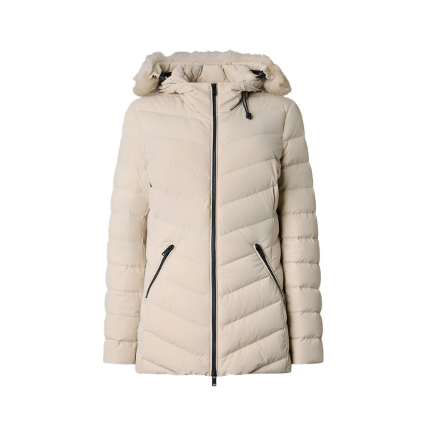 Moose Knuckles Roselawn Down Jacket in Alabaster | Luxury Shoes 