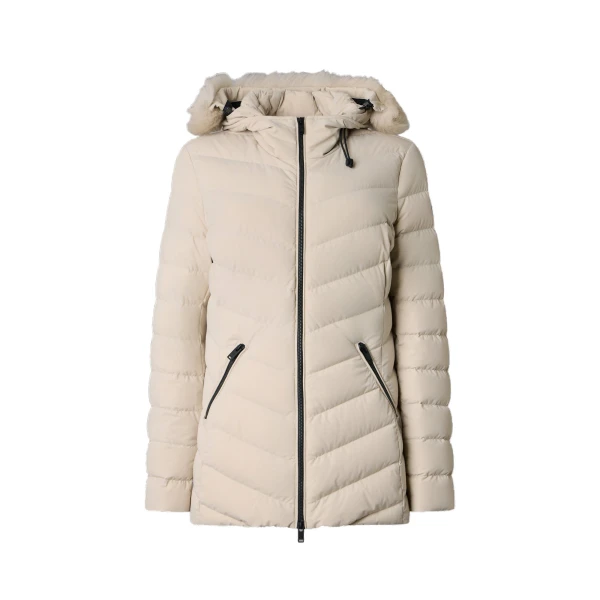 Moose Knuckles Roselawn Down Jacket in Alabaster | Luxury Shoes 