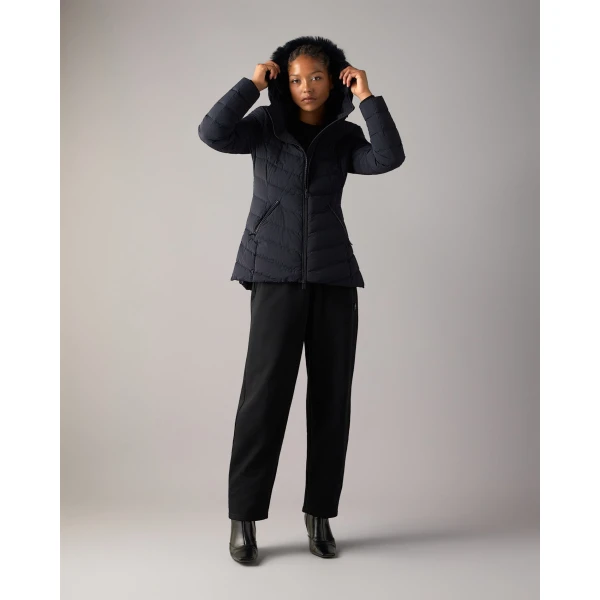 Moose Knuckles Roselawn Down Jacket in Navy | Jackets | Luxury Shoes 