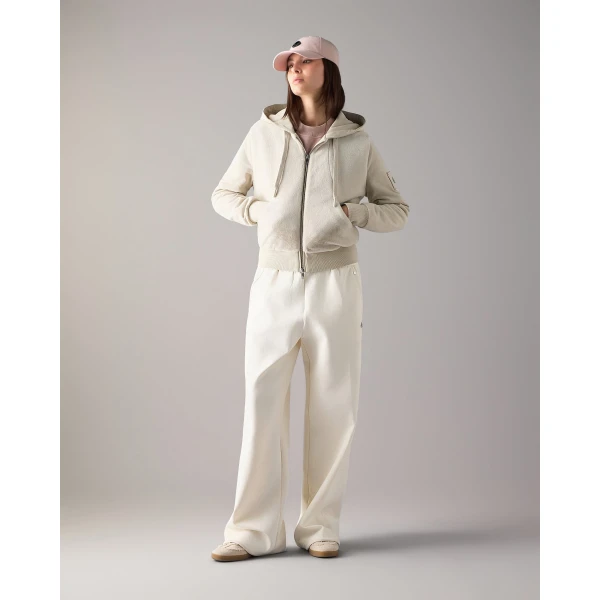 Moose Knuckles Roslyn Bunny Hoodie in Alabaster | Hoodies | Luxury Shoes 