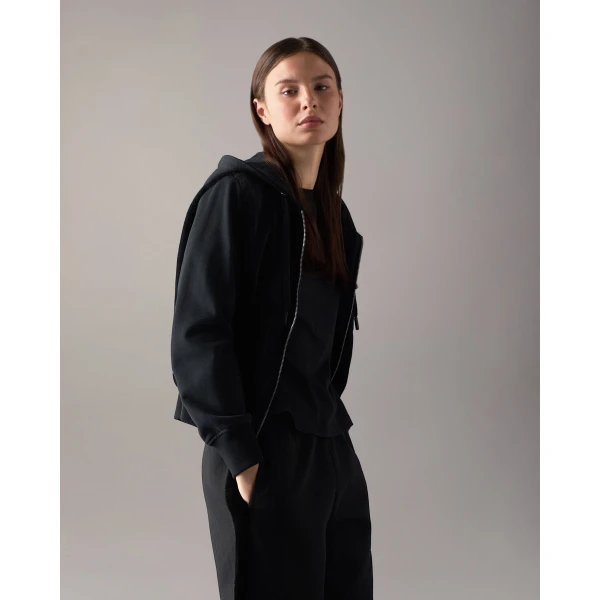 Moose Knuckles Roslyn Bunny Hoodie in Black | Hoodies | Luxury Shoes 
