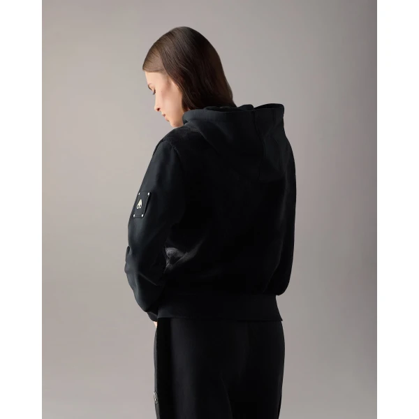 Moose Knuckles Roslyn Bunny Hoodie in Black | Hoodies | Luxury Shoes 