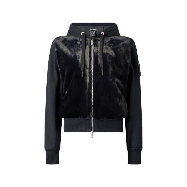 Moose Knuckles Roslyn Bunny Hoodie in Black | Luxury Shoes 