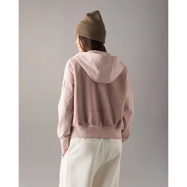 Moose Knuckles Roslyn Bunny Hoodie in Rosewood | Hoodies | Luxury Shoes 