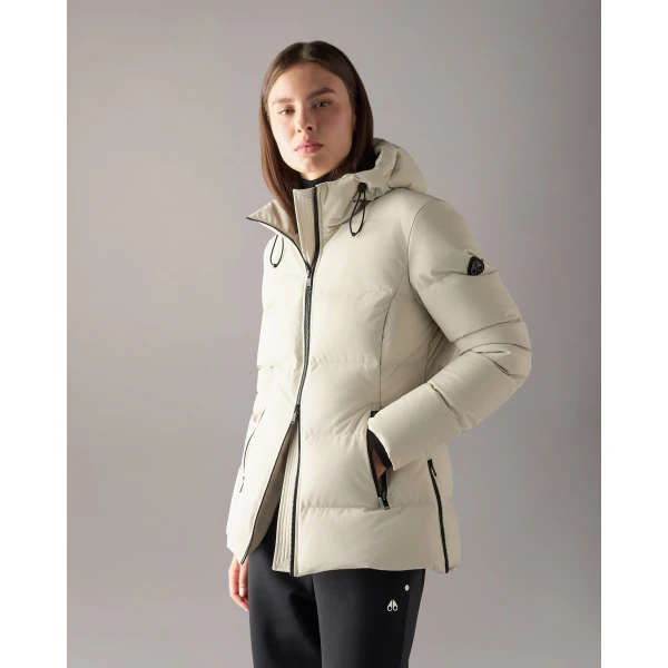 Moose Knuckles Soho 3Q Down Jacket in Alabaster | Jackets | Luxury Shoes 
