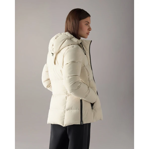 Moose Knuckles Soho 3Q Down Jacket in Alabaster | Jackets | Luxury Shoes 