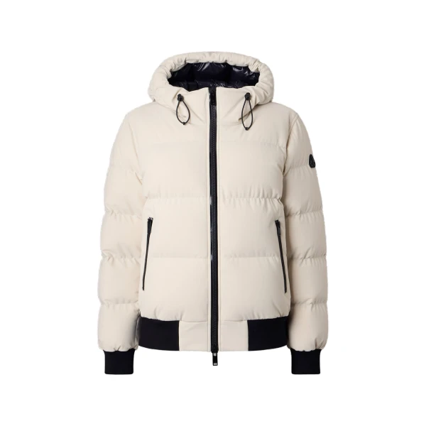 Moose Knuckles Soho Down Bomber in Alabaster | Luxury Shoes 