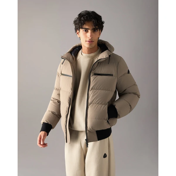 Moose Knuckles Soho Down Bomber in Ashen | Men Jackets | Luxury Shoes 