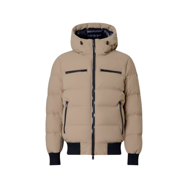 Moose Knuckles Soho Down Bomber in Ashen | Luxury Shoes 