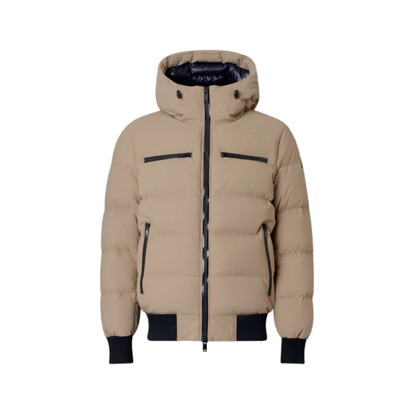 Moose Knuckles Soho Down Bomber in Ashen | Luxury Shoes 