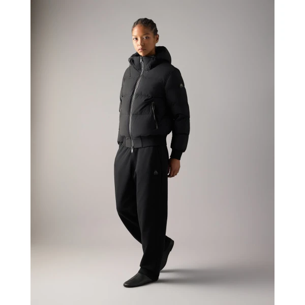 Moose Knuckles Soho Down Bomber in Black | Jackets | Luxury Shoes 