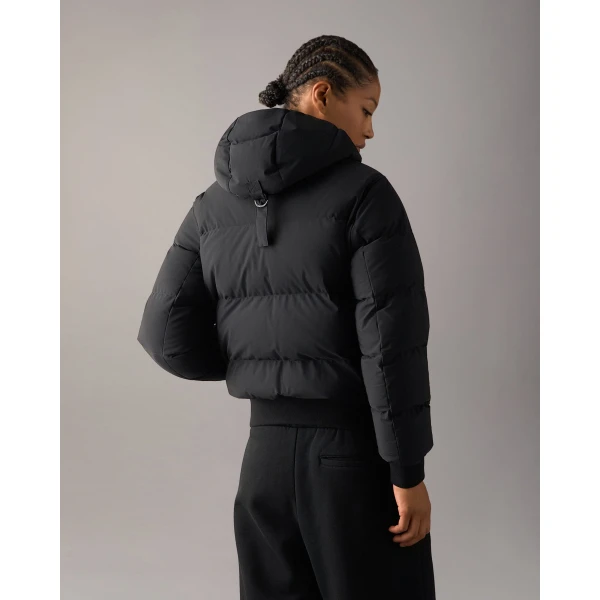 Moose Knuckles Soho Down Bomber in Black | Jackets | Luxury Shoes 