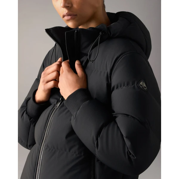 Moose Knuckles Soho Down Bomber in Black | Jackets | Luxury Shoes 