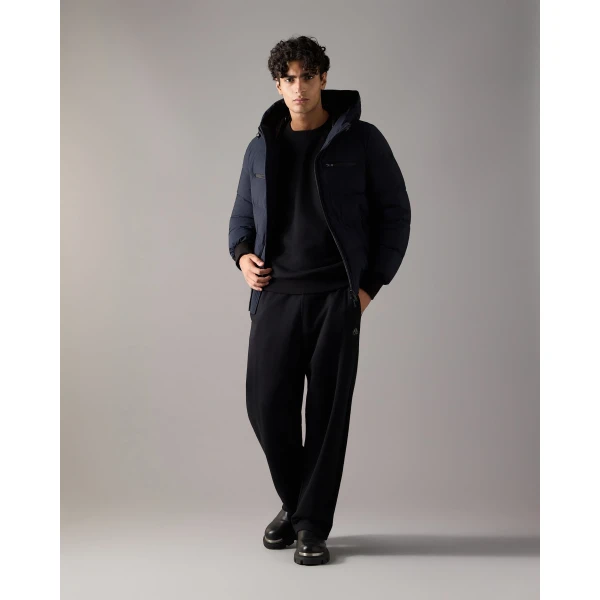 Moose Knuckles Soho Down Bomber in Navy | Men Jackets | Luxury Shoes 