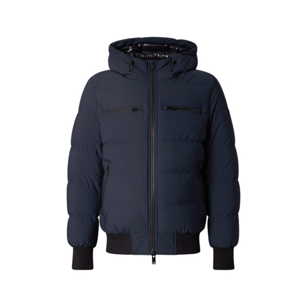 Moose Knuckles Soho Down Bomber in Navy | Luxury Shoes 