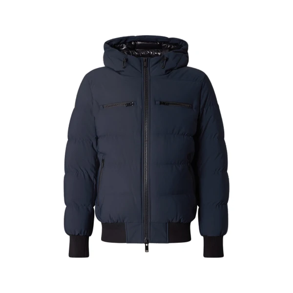 Moose Knuckles Soho Down Bomber in Navy | Luxury Shoes 