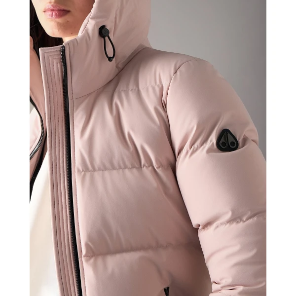 Moose Knuckles Soho Down Bomber in Rosewood | Jackets | Luxury Shoes 