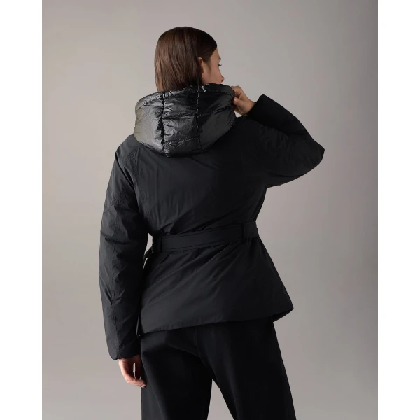 Moose Knuckles Tegan Belted 3Q Down Parka in Black | Coats | Luxury Shoes 
