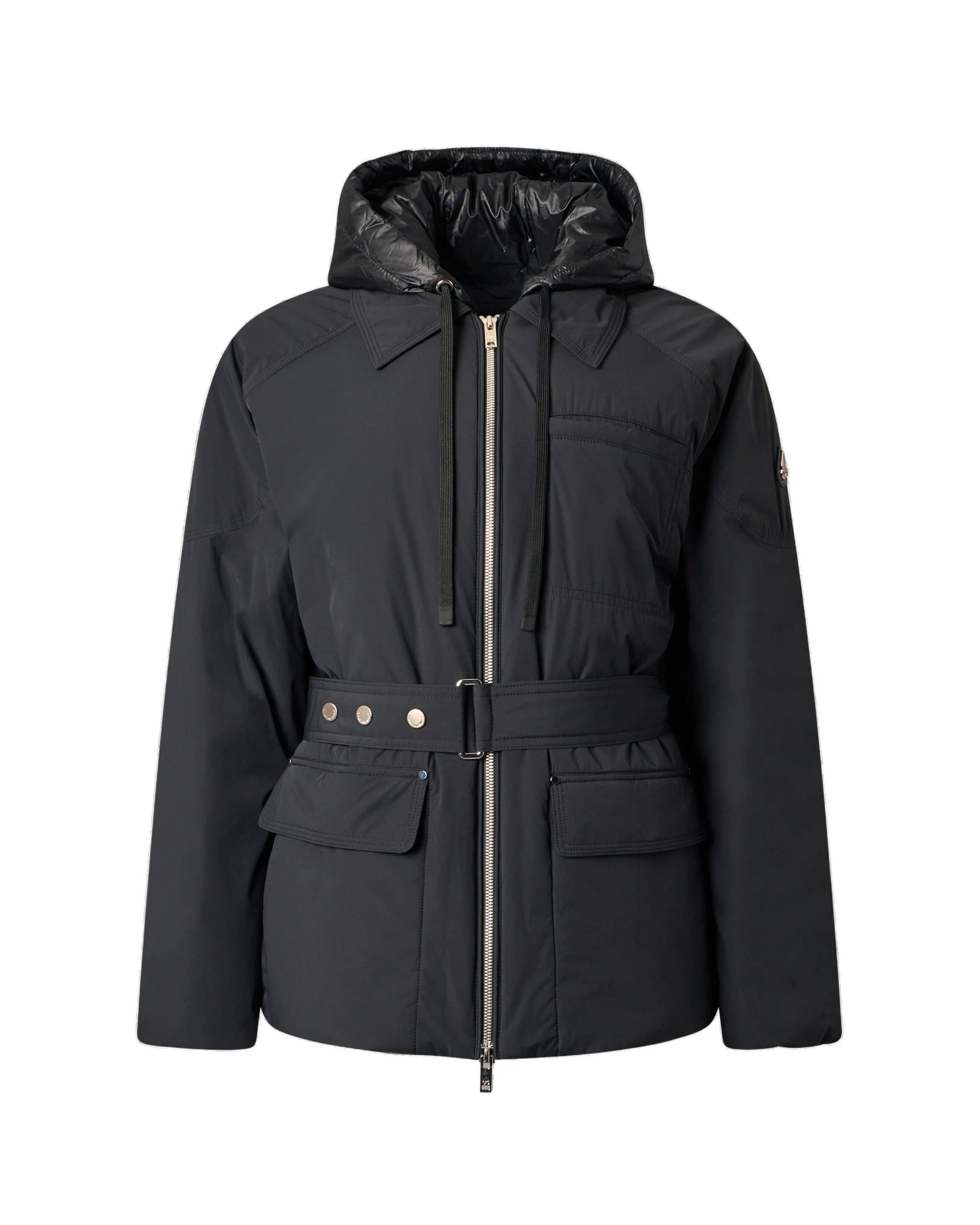 Moose Knuckles Tegan Belted 3Q Down Parka in Black Moose Knuckles Tegan Belted 3Q Down Parka in Black | Luxury Shoes