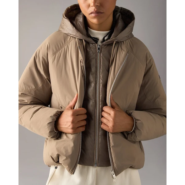 Moose Knuckles Tegan Down Bomber Jacket in Ashen | Jackets | Luxury Shoes 