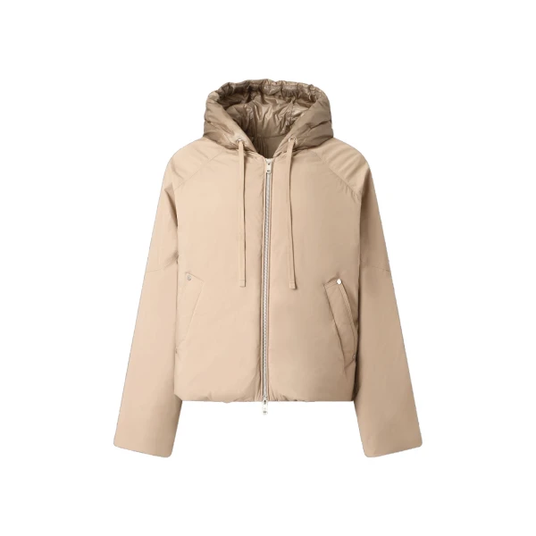 Moose Knuckles Tegan Down Bomber Jacket in Ashen | Luxury Shoes 