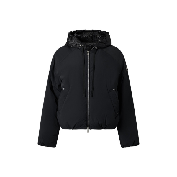 Moose Knuckles Tegan Down Bomber Jacket in Black | Luxury Shoes 