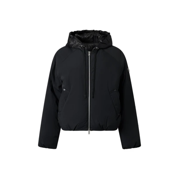 Moose Knuckles Tegan Down Bomber Jacket in Black | Luxury Shoes 