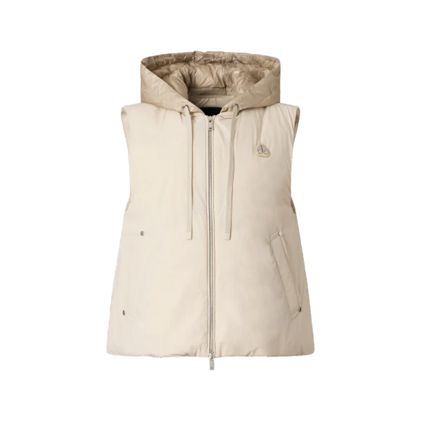 Moose Knuckles Tegan Vest in Alabaster | Luxury Shoes 