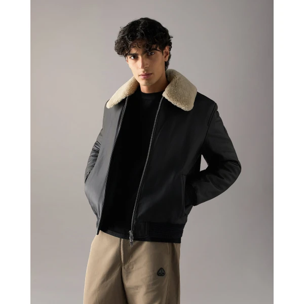 Moose Knuckles Toba Bomber Jacket in Black | Men Jackets | Luxury Shoes 