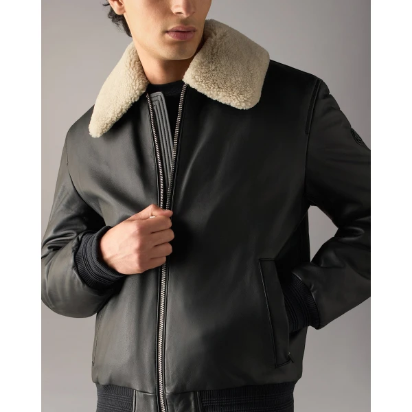 Moose Knuckles Toba Bomber Jacket in Black | Men Jackets | Luxury Shoes 