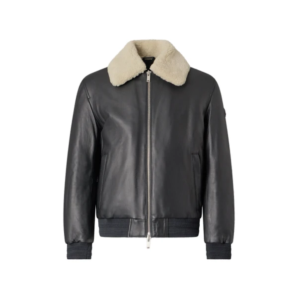 Moose Knuckles Toba Bomber Jacket in Black | Luxury Shoes 