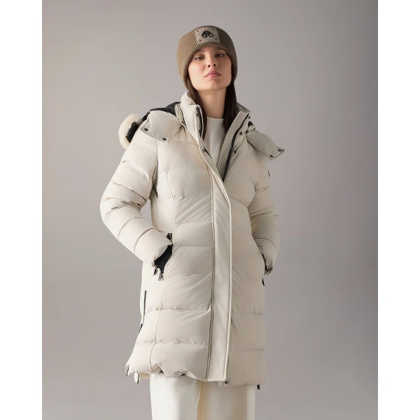 Moose Knuckles Watershed Down Parka in Alabaster | Coats | Luxury Shoes 